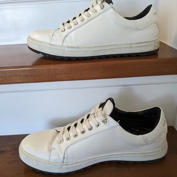 Karl Lagerfeld Paris men's white leather sneakers in size 10.5 - Picture 2 of 10